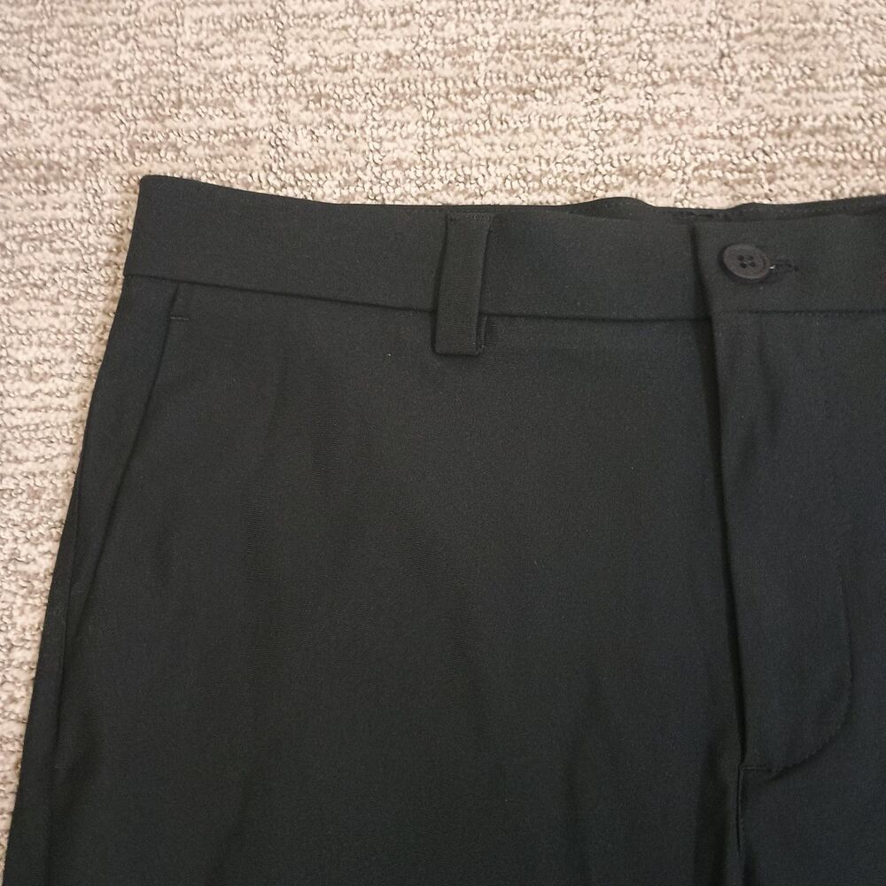 ROWM Flat Front Shorts‎ Mens 34 Solid Black Professional Minimalist Athleisure